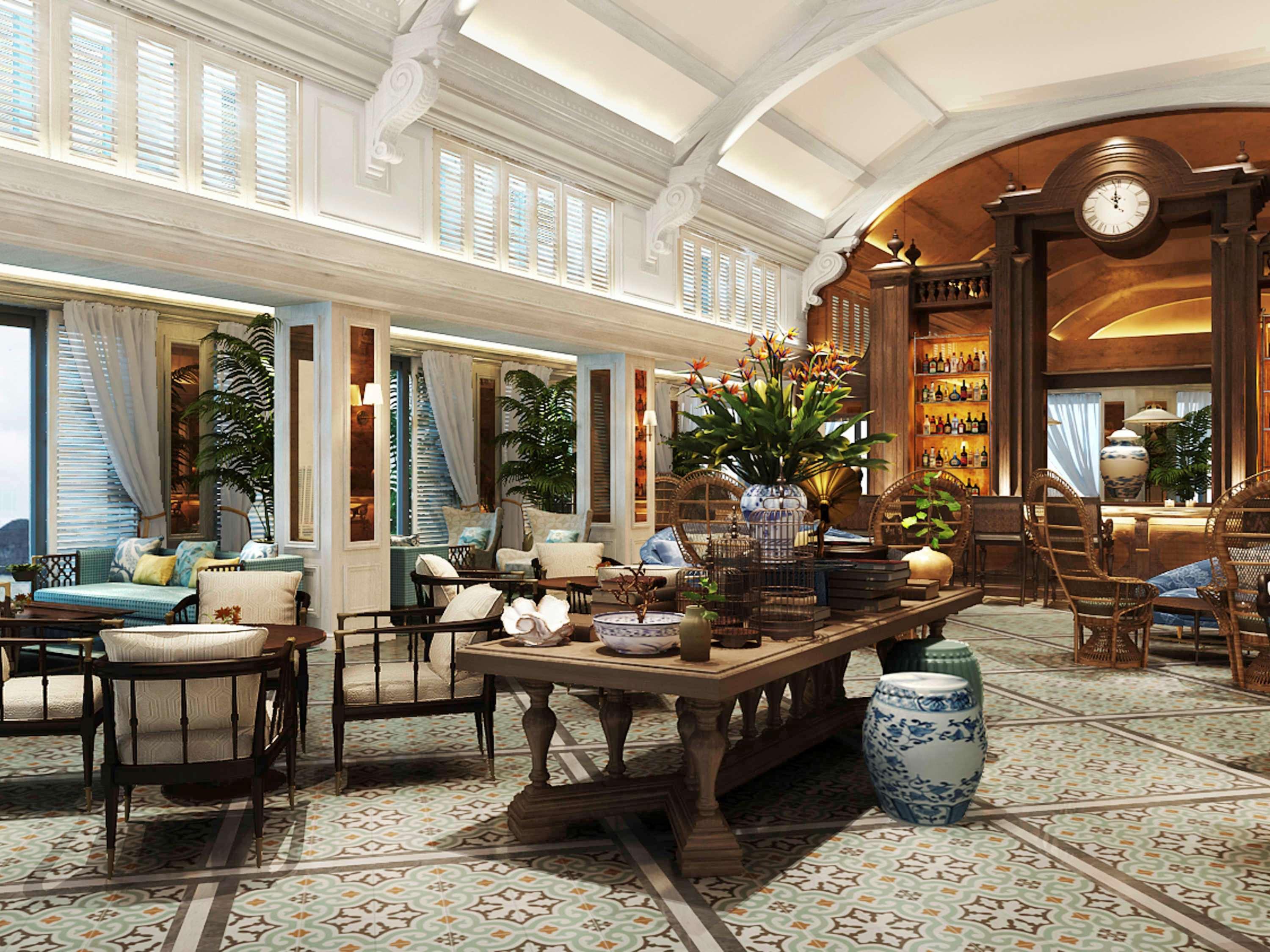 Hotel Perle D'Orient Cat Ba - Mgallery Chan Chau Luaran gambar The lobby of the hotel